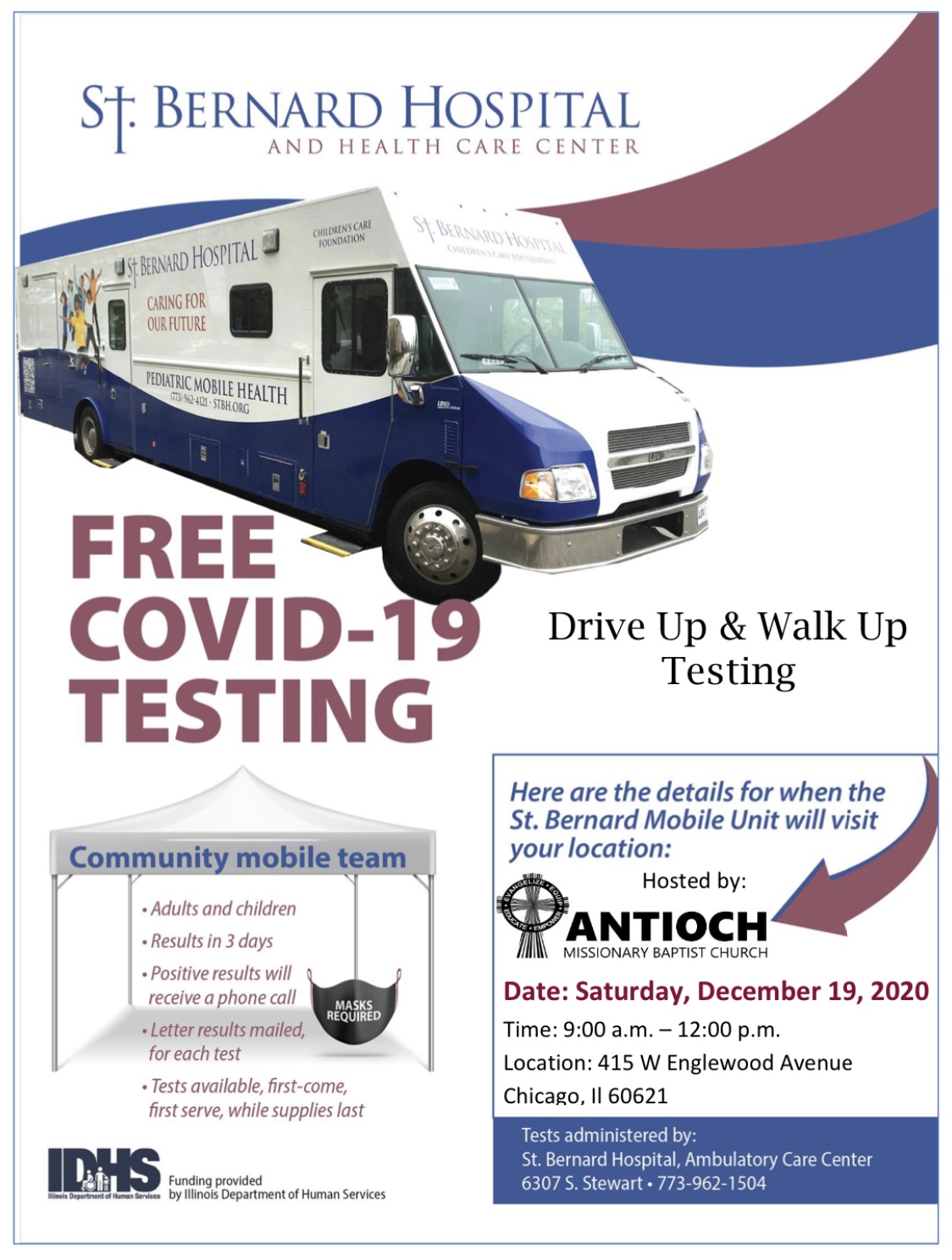 Free Covid-19 Testing | Antioch Missionary Baptist Church